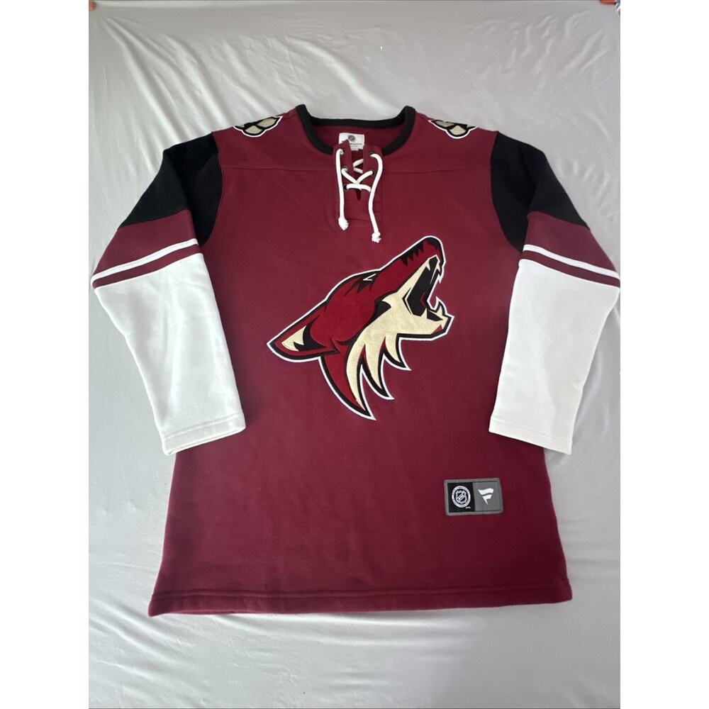 Vintage Fanatics Men’s Arizona Coyotes Home Jersey Sweatshirt Size Small S